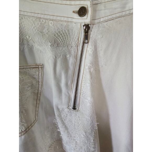 Pilcro Asymmetrical Denim Midi Skirt - New Size 10 - Picture 9 of 10